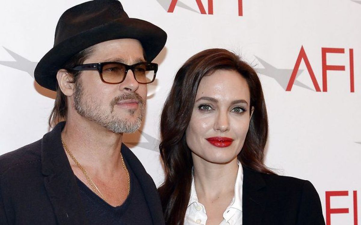 Angelina Jolie og Brad Pitt udkæmper en drabelig kamp i retten. Foto: KEVORK DJANSEZIAN/Scanpix (Arkivfoto)
