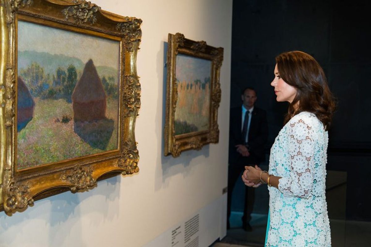Kronprinsesse Mary deltog i åbningsarrangement i forbindelse med udstillingen “Monet. Ud af impressionismen”. Foto: Martin Sylvest/Scanpix.