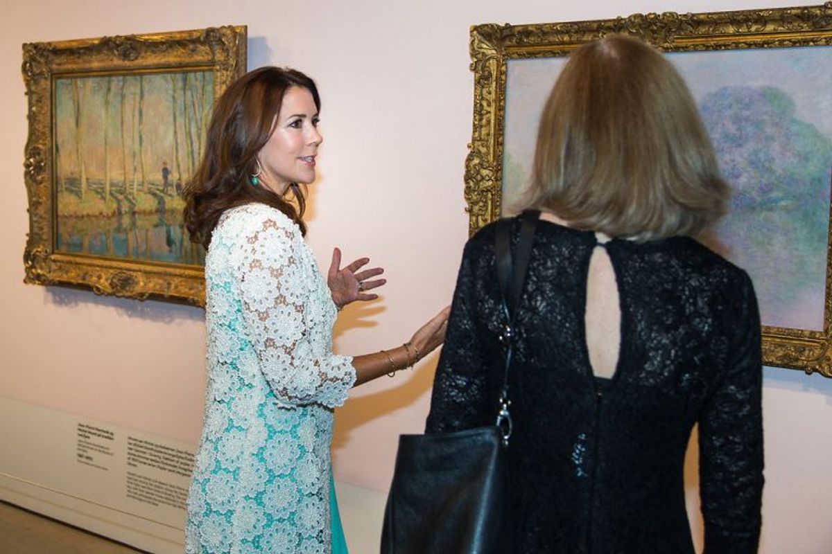 Kronprinsesse Mary deltog i åbningsarrangement i forbindelse med udstillingen “Monet. Ud af impressionismen”. Foto: Martin Sylvest/Scanpix.