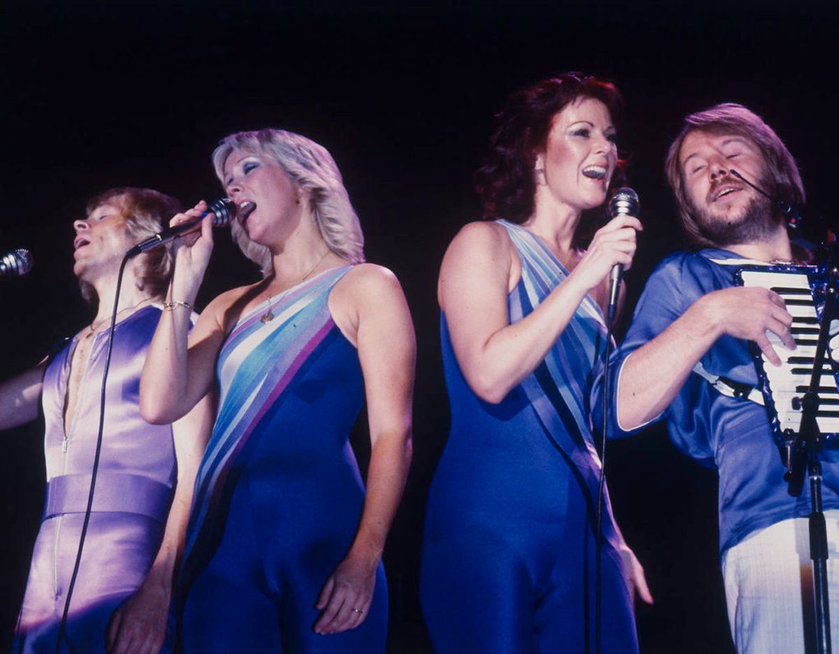 Legendariske ABBA. Fra venstre er det Benny Andersson, Agnetha Fältskog, Anni-Frid Lyngstad og Björn Ulvæus. Foto: Claus Poulsen/Ritzau Scanpix