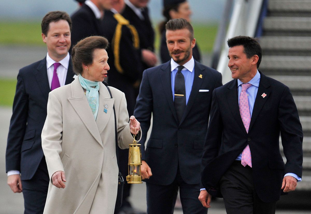 Prinsesse Anne var den første britiske royale, der deltog i De Olympiske Lege. Hun red på dronningens hest Goodwill til OL i 1976 i Montreal. Foto: REUTERS/Toby Melville/Ritzau Scanpix