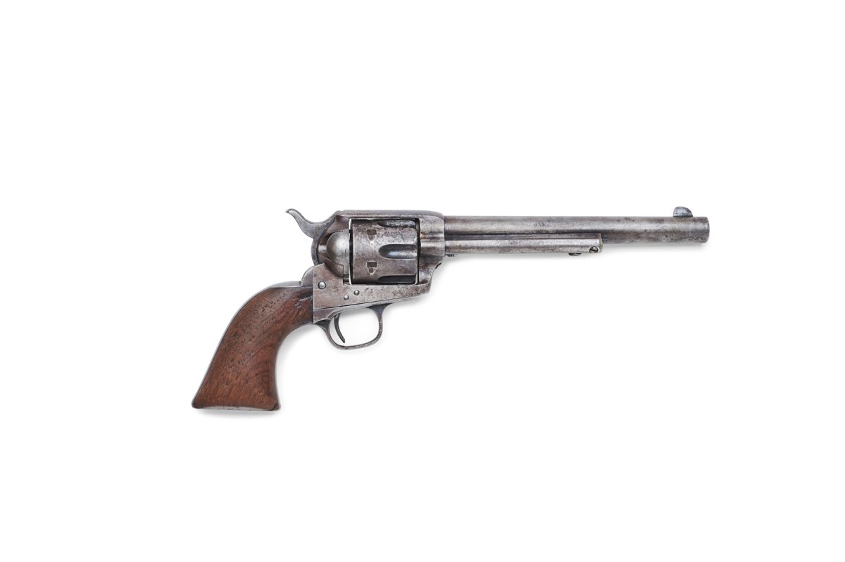 Colt-revolveren, som sherif Pat Garrett i 1881 brugte til at dræbe den lovløse Billy the Kid med, ventes at få et hammerslag på op til 19 millioner kroner. Revolveren bliver solgt på en auktion i Los Angeles i slutningen af august. (Arkivfoto)