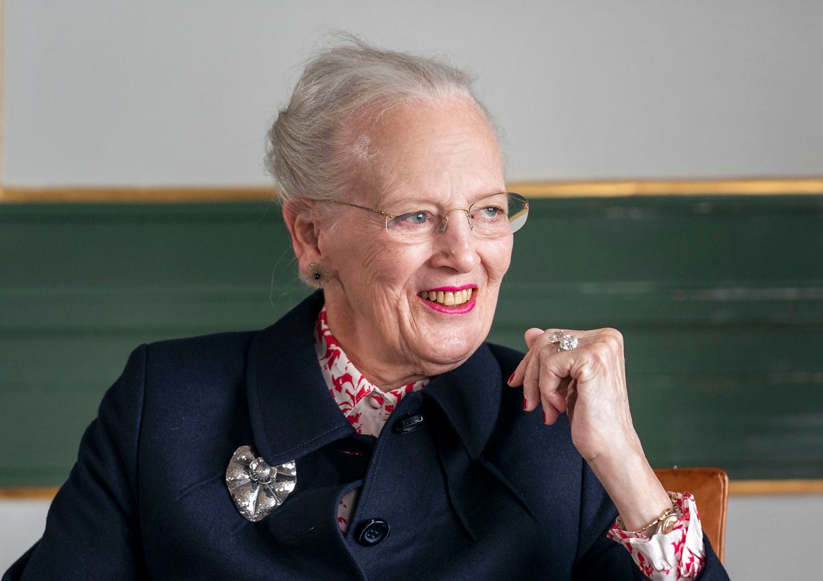Afsluttende pressemøde med dronning Margrethe efter besøget på Færøerne, Torshavn, mandag den 19. juli 2021. Dronningen skulle have sejlet på Kongeskibet Dannebrog til Færøerne, men en motorfejl på Kongeskibet Dannebrog gjorde, at hun ikke kunne sejle til Færøerne men måtte flyve dertil. DENMARK ONLY/KUN REDAKTIONEL ANVENDELSE/INGEN VIDERESALG. (Foto: HANNE JUUL/Ritzau Scanpix)