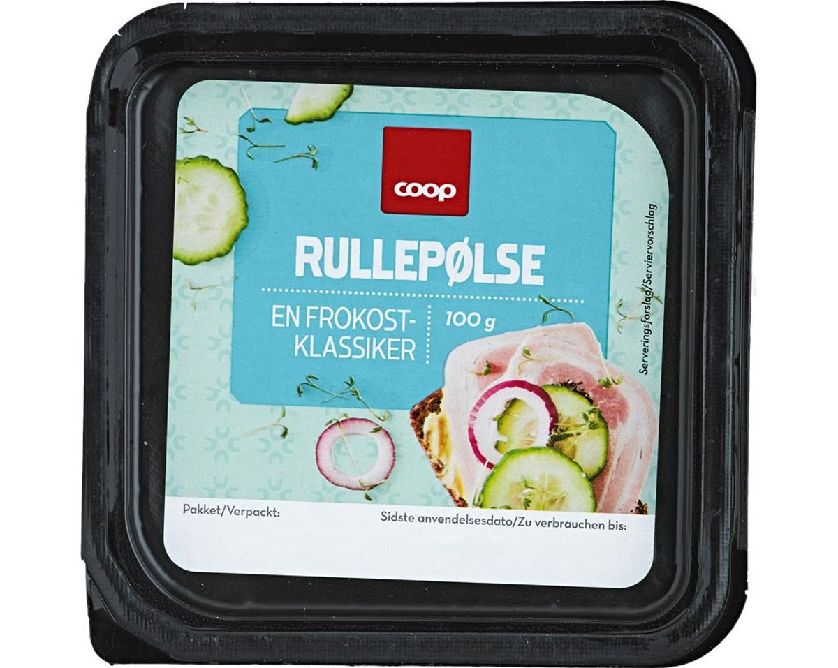 I denne rullepølse er der fundet listeria.