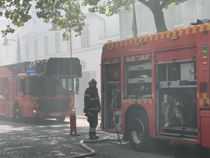 Restaurant i flammer