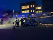 Kørte ud fra parkeringskælder