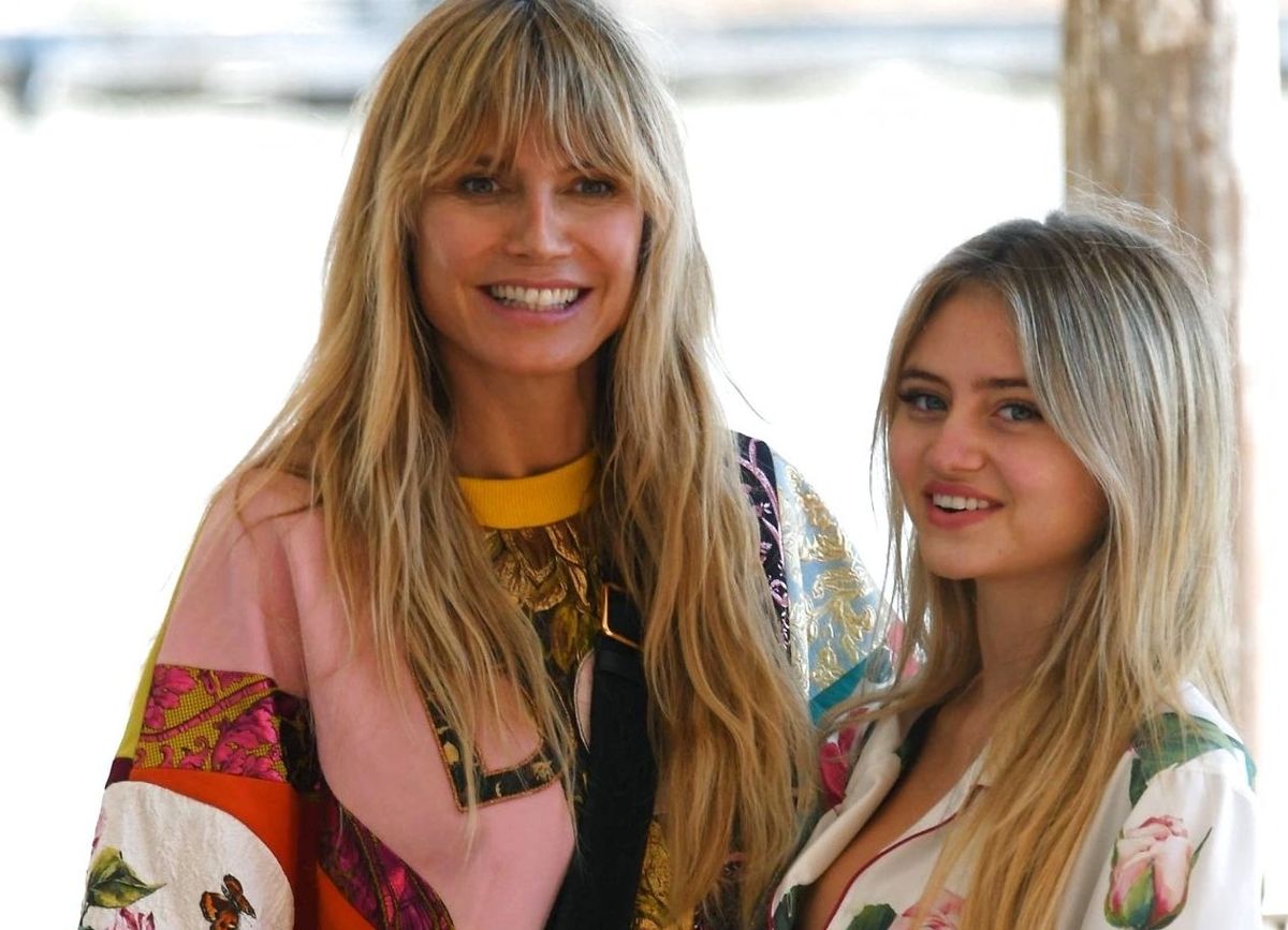 Leni Klum ses her med sin nok såberømte mor, Heidi Klum.