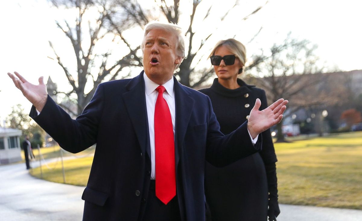 Donald og Melania Trump siger farvel til Det Hvide Hus den 20. januar 2021.