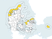 Her rammer den stormende kuling