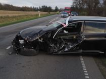 Helt spærret efter uheld