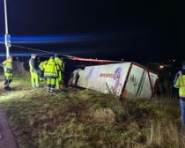 Motorvej spærret det meste af natten