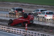 Dramatisk påkørsel på motorvej