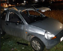 Bil sprængt i luften