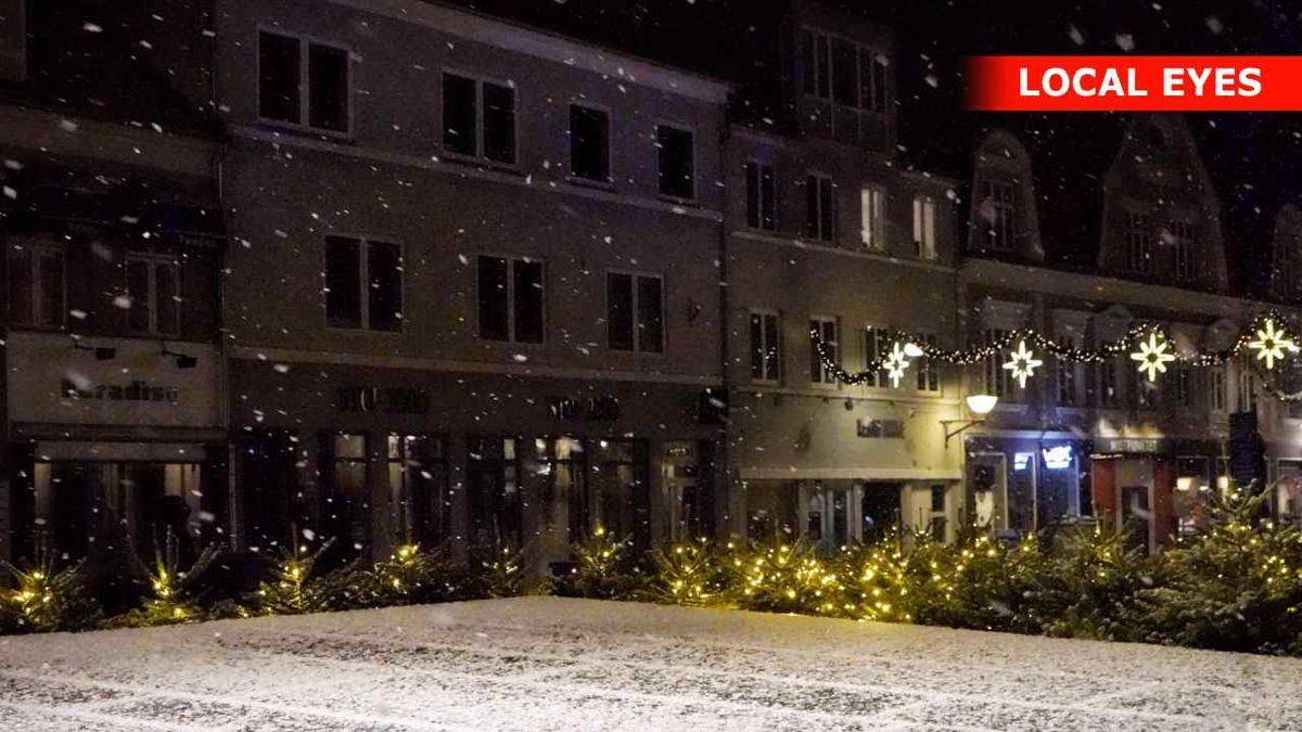 Sne i Vejle natten til tirsdag