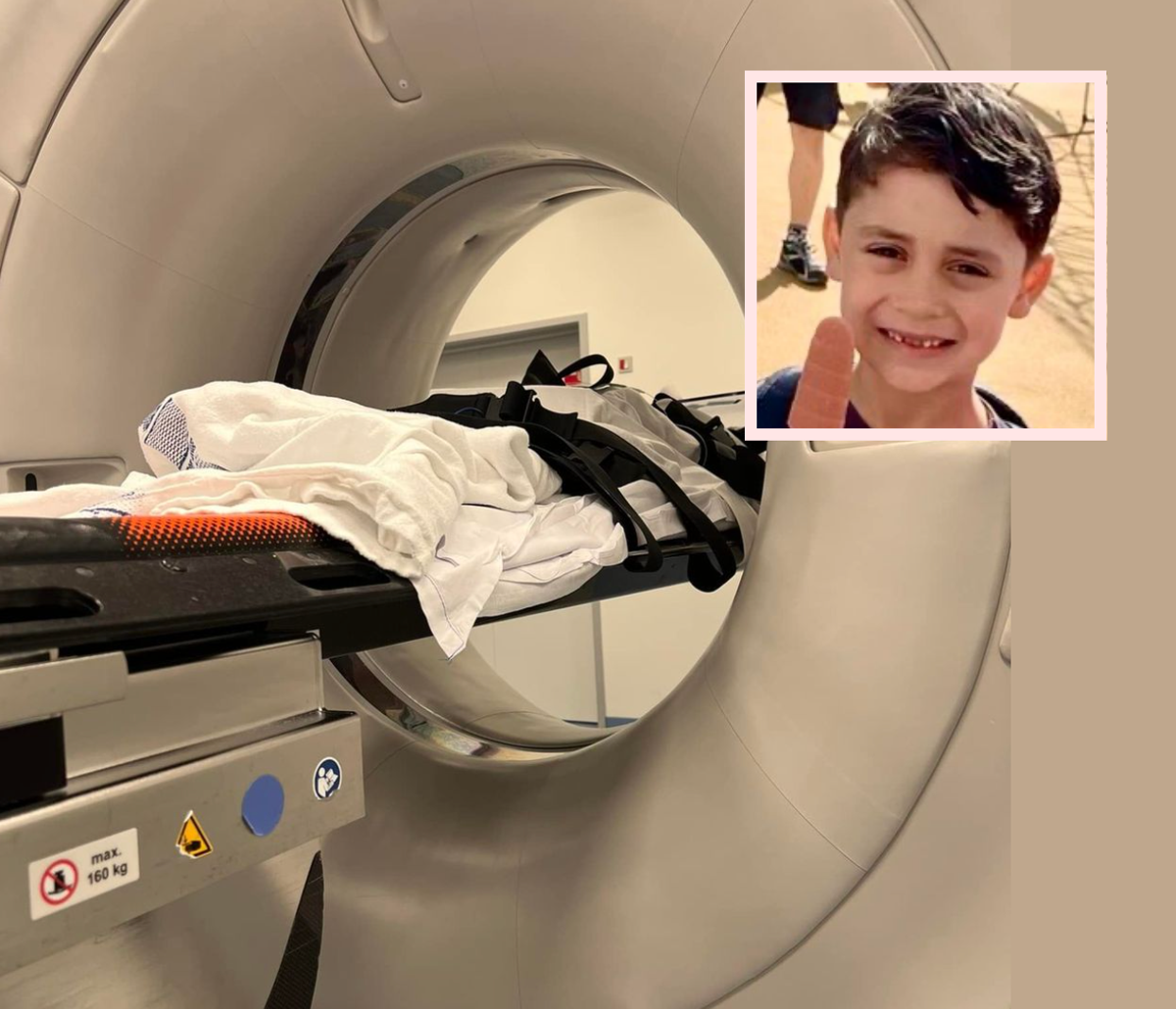 Gabriel blev nøje undersøgt efter ulykken. Blandt andet i en scanner.
