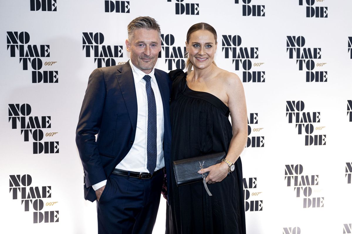 Til Bond-premieren på filmen "No Time to Die" i september kunne Mette Bluhme Rieck fremvise en spirende babybule. (Arkivfoto)