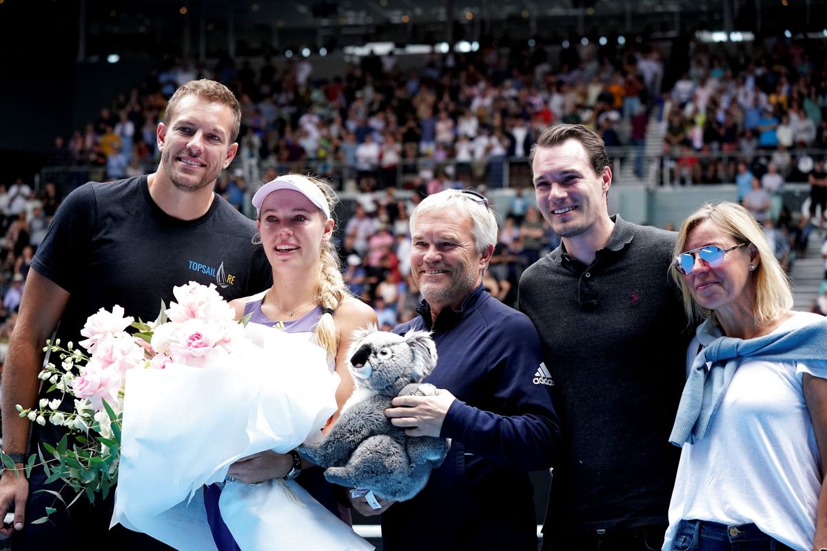Patrik og Caroline Wozniackis forældre, Anna og Piotr, kan glæde sig over at kunne kalde sig både farmor og farfar samt mormor og morfar på under et år. (Arkivfoto).