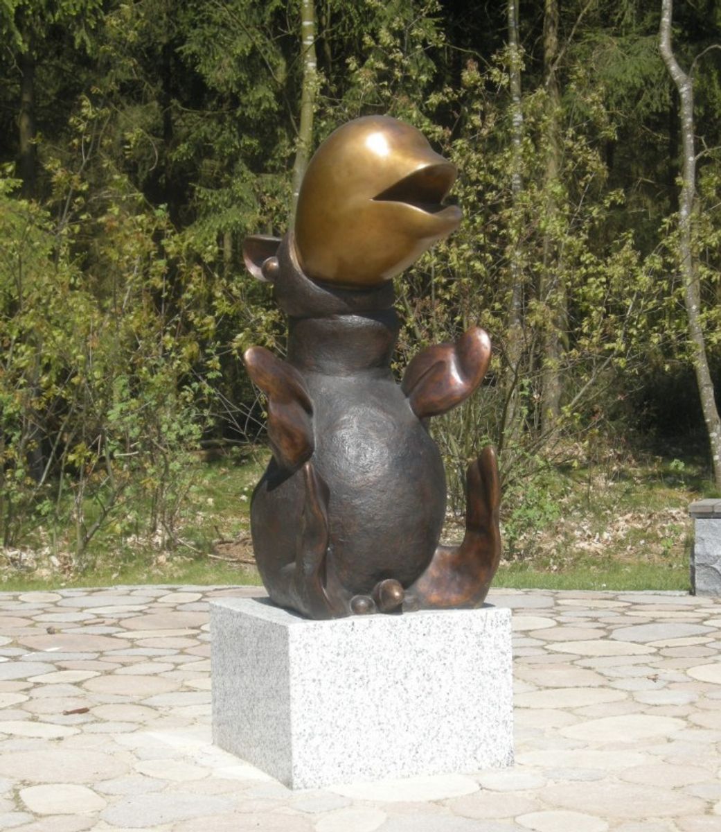 Prins Henriks 'Fabeldyr', der er en del af en stor, permanent skulptur udstilling, der kan ses og nydes langs 'Skulpturstien' i Billund.