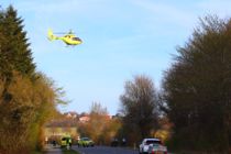 Alvorlig soloulykke: Helikopter tilkaldt