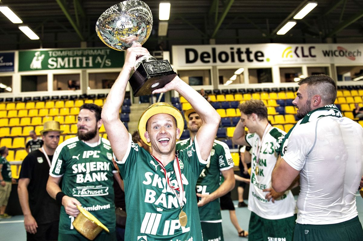 Anders Eggert vandt det danske mesterskab med Skjern i 2018.
