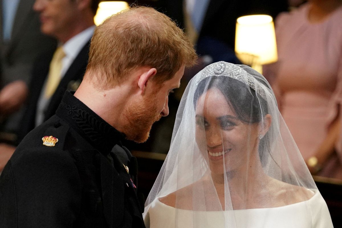 Prins Harry og hertuginde Meghan blev gift den 19. maj 2018 i Sankt Georges Kapel ved Windsor Castle i London. (Arkivfoto).