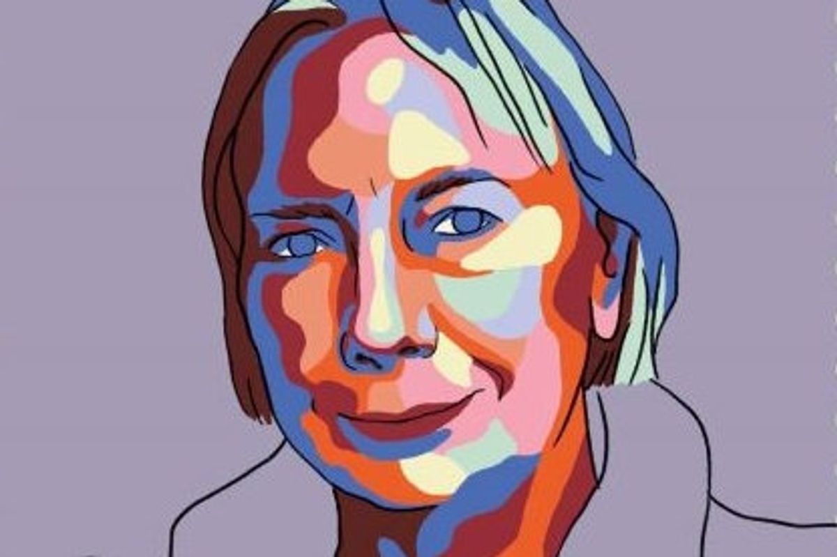 Tine Bryld kommer fra torsdag den 19. maj på dette frimærke. (PR-foto).