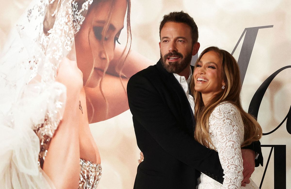 Ben Affleck og Jennifer Lopez eller Hr og fru Affleck, som de nu også er.
