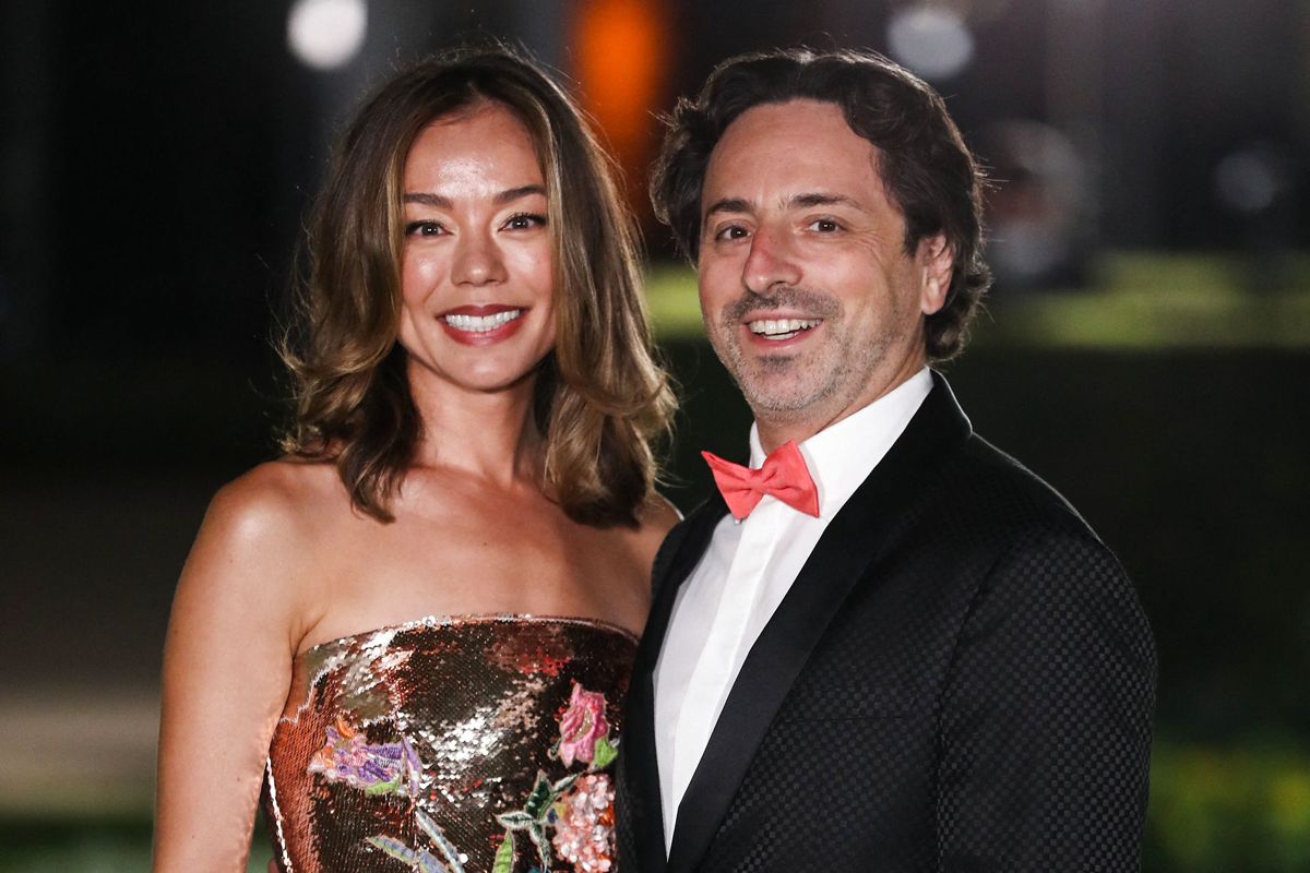 Nicole sammen med sin eksmand Sergey Brin.