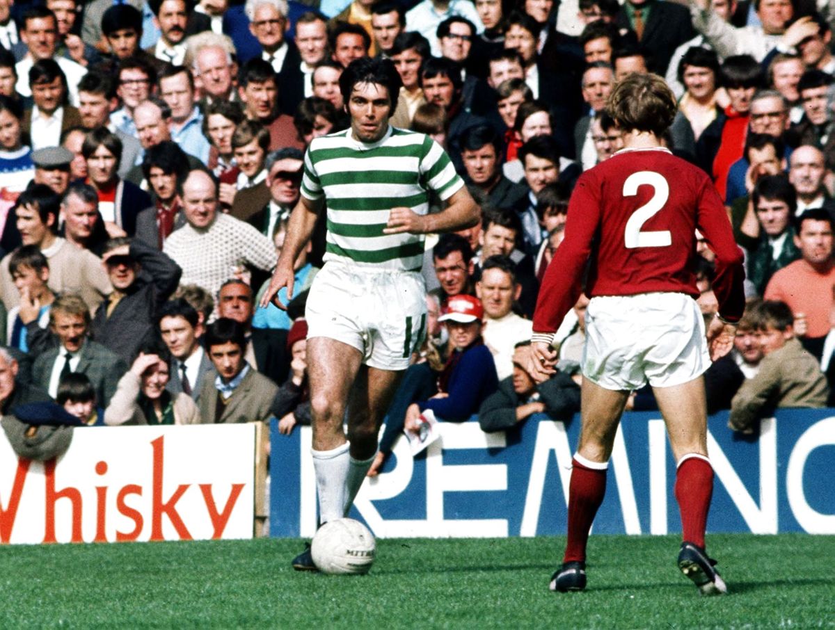 John Hughes i den stribede trøje var med til at sende B1903 ud af Europa Cup'en i 1971.