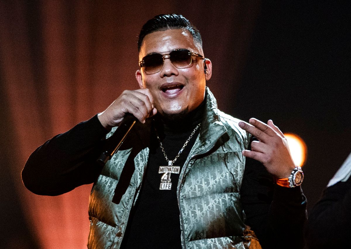 Den danske stjerne-rapper Branco ses her ved Danish Music Awards i Royal Arenai 2020.