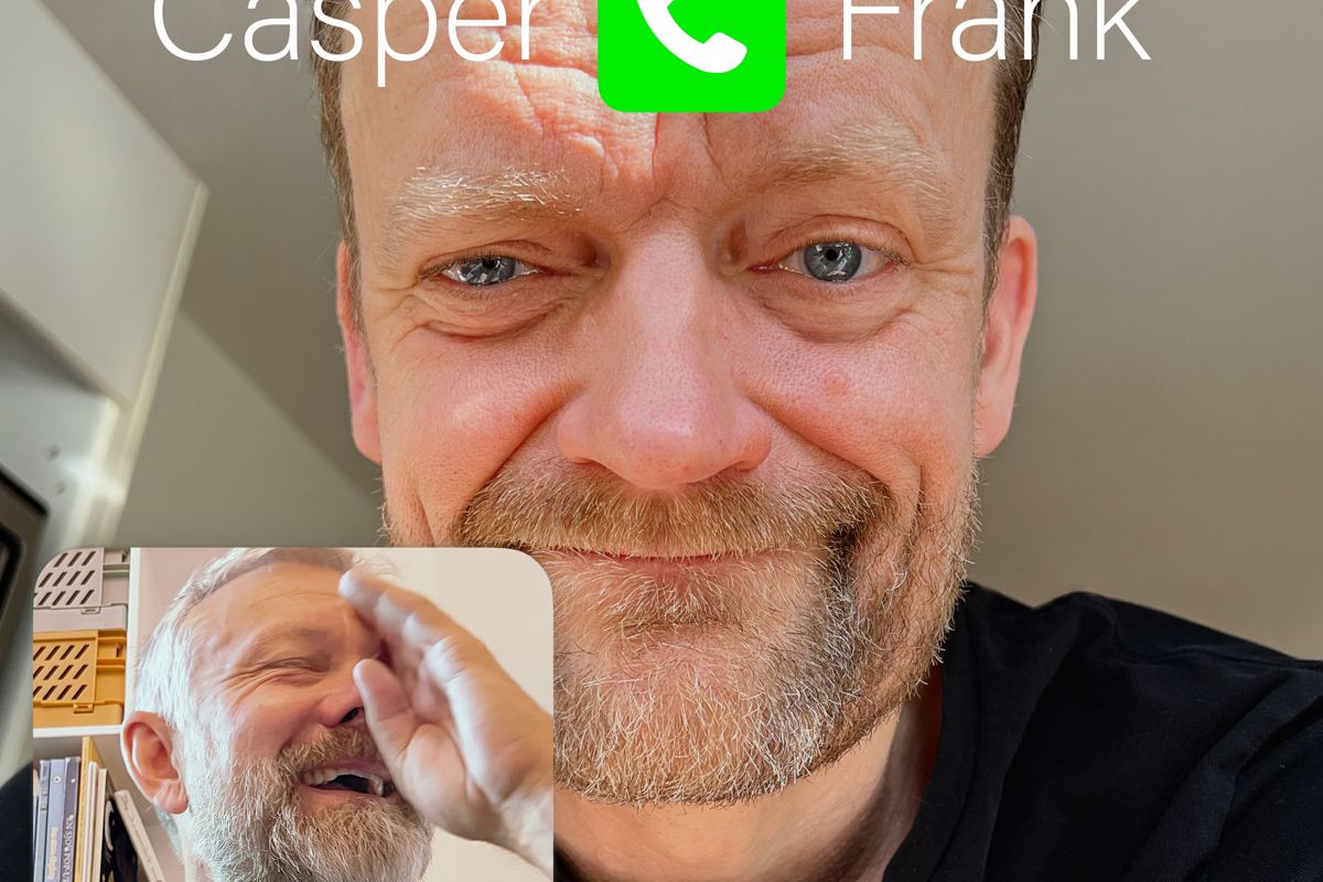 Casper Christensen og Frank Hvam udvider deres univers med en ny podcast. (PR-foto).