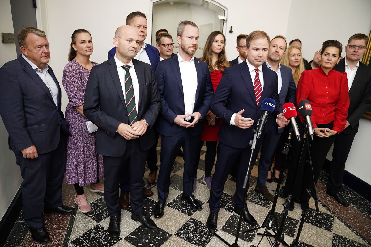 Doorstep om aftale om vinterhjælp i Finansministeriet i København, fredag formiddag.
