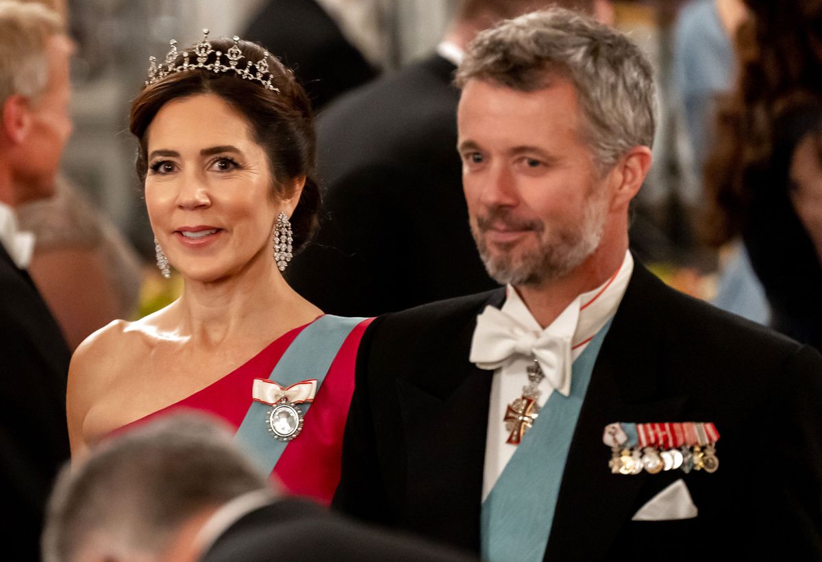Kronprinsesse Mary og Kronprins Frederik til aftenselskab på Christiansborg Slot under fejringen af dronningens 50-års regeringsjubilæum i København, fredag den 23. september 2022..