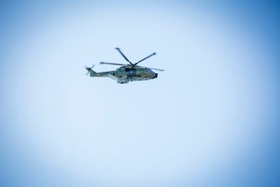 Helikopter over Glostrup, tirsdag den 7. april 2020.