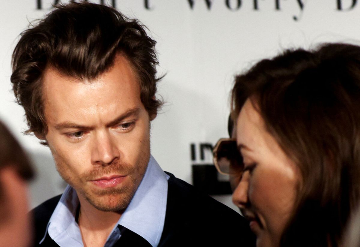 Harry Styles og Olivia Wilde ses her ved primieren på filmen 'Don't Worry Darling' sen 19. september i New York