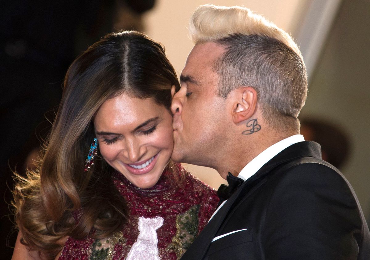 Robbie Williams og Ayda Field.
