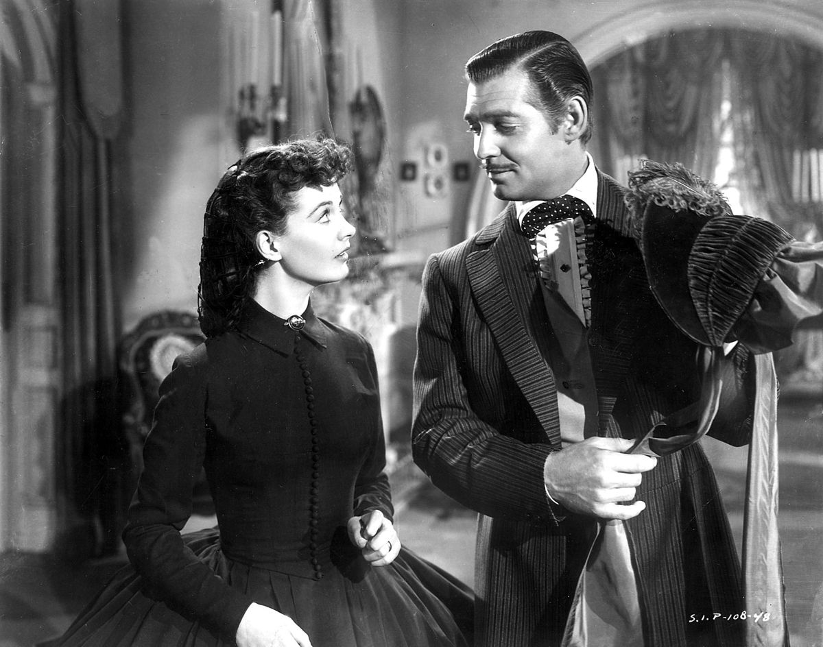 Vivien Leigh og Clark Gable i filmklassikeren, "Borte med blæsten".