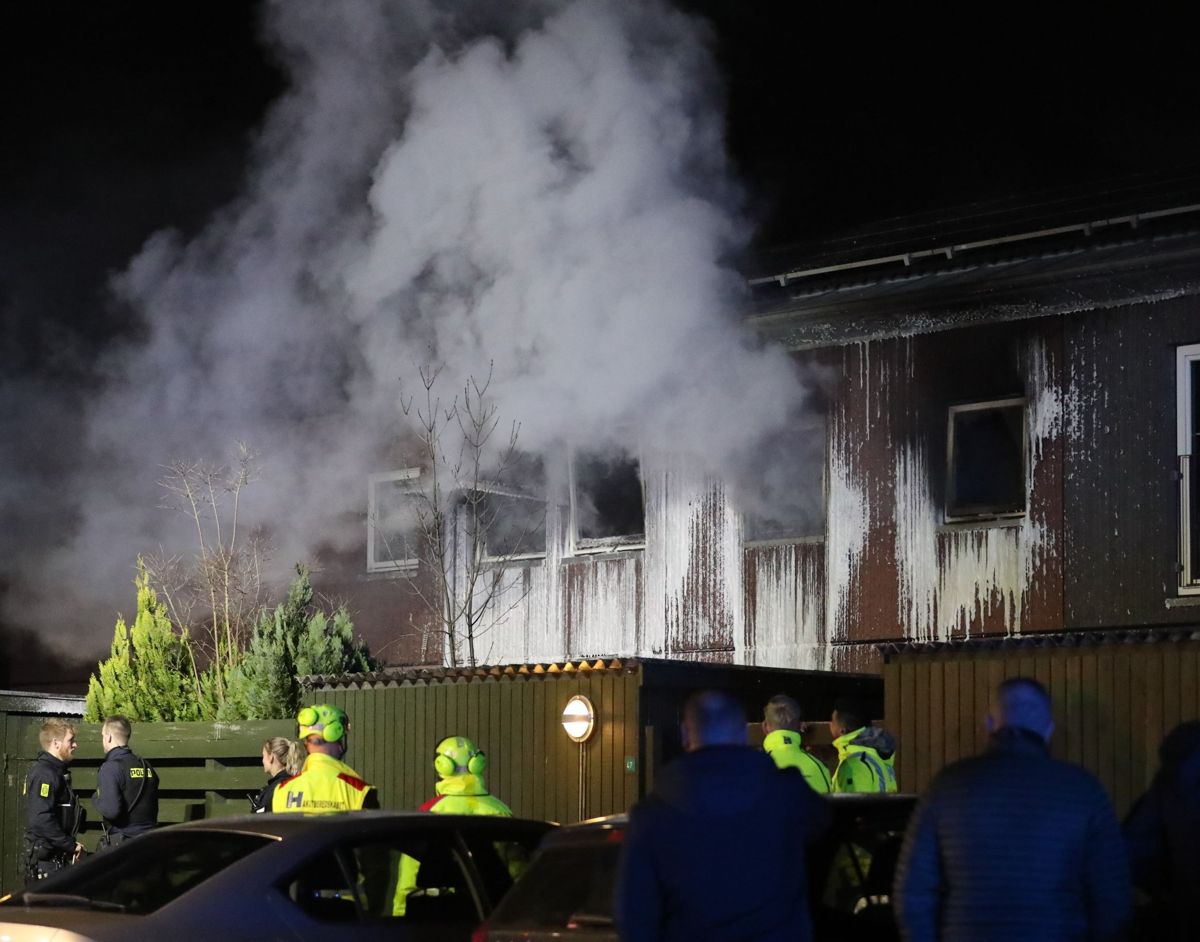 Beboerne i lejlighederne blev evakueret.
