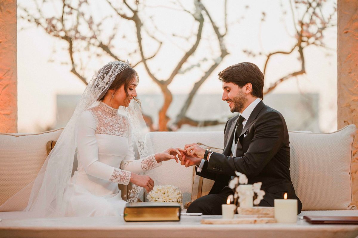 Brudeparret, prinsesse Iman og Jameel Alexander Thermiotis