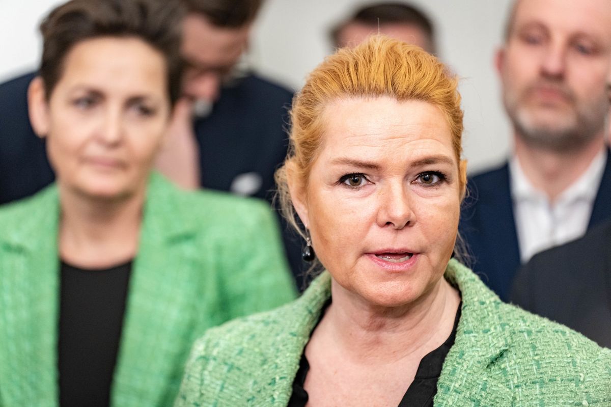 Nu er det muligt at blive medlem af Inger Støjbergs parti. Her ses Danmarksdemokraternes formand onsdag i Finansministeriet, hvor en Ukraine-fond blev præsenteret.