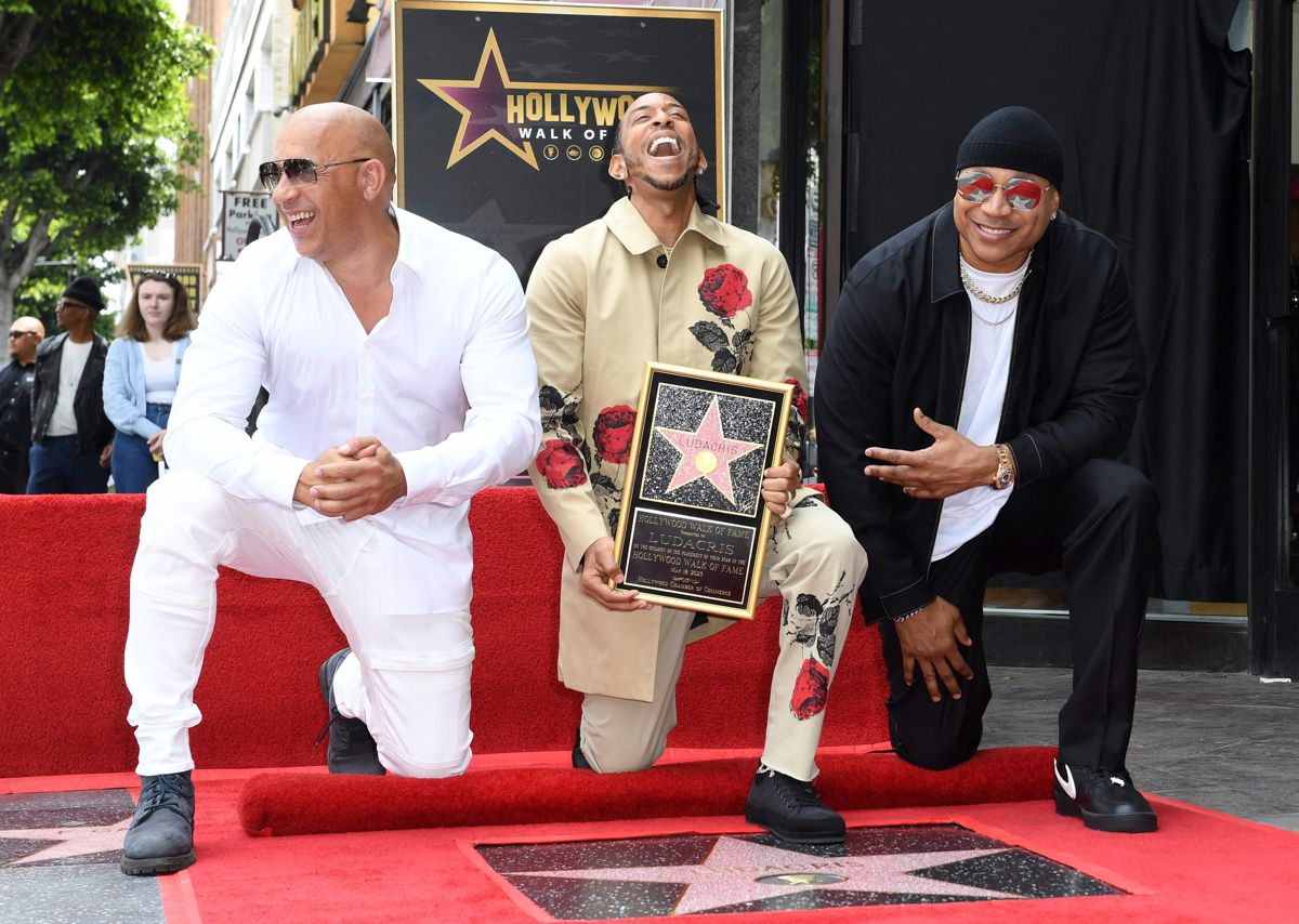 Her ses rapstjernen i selskab med en anden stjerne, nemlig Hollywoodstjernen Vin Diesel, og rapperen LL Cool J.