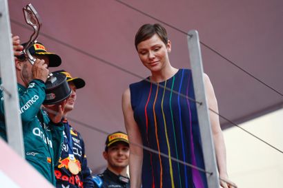 Fyrstinde Charlene ved søndagens Formel 1 Grand Prix i Monaco