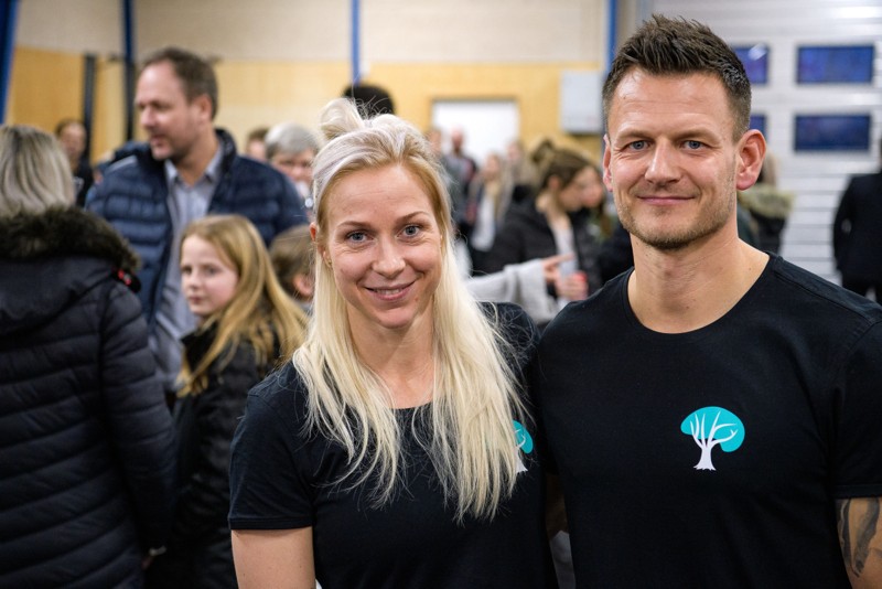 Indehaver Cathrine Mamsen sammen med ægtefællen Christoffer ved åbningen af Rebild Boxen i 2020. Arkivfoto: Bo Lehm