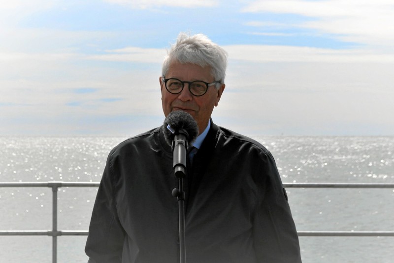 Anker Laden-Andersen taler til grundlovsmødet om ”Pressen og sociale medier – den fjerde og femte statsmagt” Foto: Tommy Thomsen