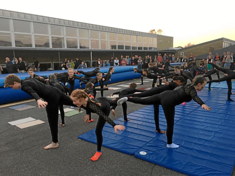 Eleverne på Mariager Skole har været i fremtidsværksteder for at give deres bud på Mariager Skole anno 2038 - og der skal også dyrkes gymnastik i fremtiden, hvis det står til dem. Privatfoto