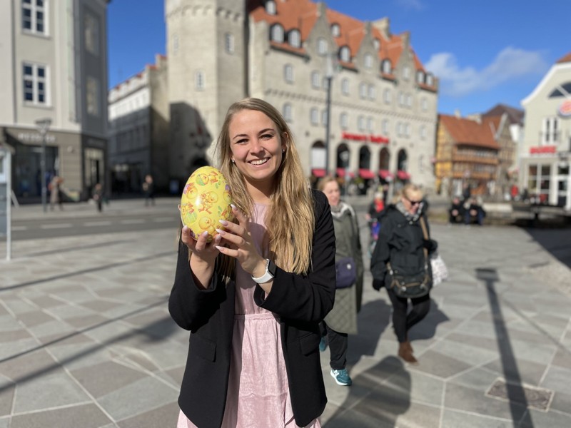 Cecilie Haversen håber på stor opbakning, når jagten går ind på påskeæg med gavekort. Foto: Line Ettinger Julsgaard