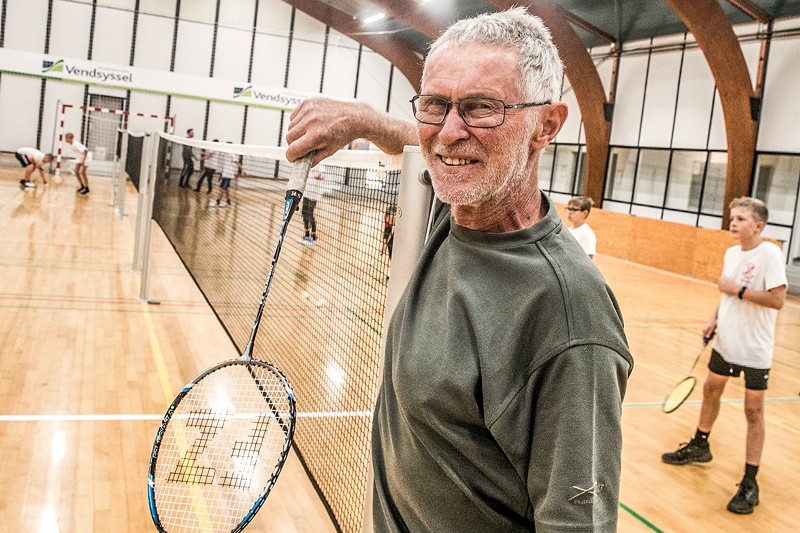Badmintonformand i Ulsted Boldklub, Knud Schioldann, glæder sig over samarbejdet med skolen og DGI.