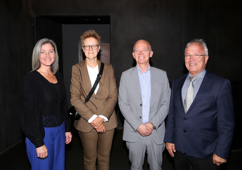 Fra åbningen af Gestus Nords Frederikshavn-afdeling ses fra venstre: Gestus-koordinator Jette N. Uhrenholt, bestyrelsesformand Karen-Marie Hovmøller, næstformand John Refsgaard og viceborgmester Peter E. Nielsen.