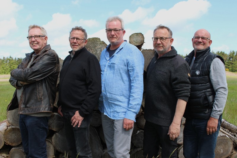 Rock mod Rynker – fra venstre Hans Busck, Bror Arnfast, Hans Lund, Leif Kristiansen og Jørgen Kibsgaard Busck – forsøger stadigvæk at holde rynkerne i ave med rytmisk musik og flerstemmig mandssang.