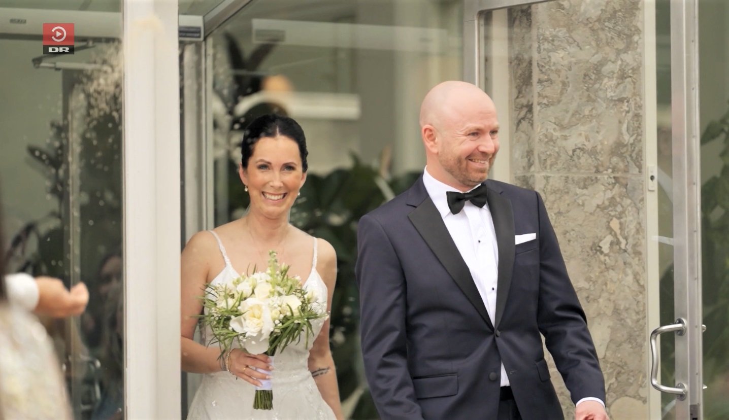 Jeanette Lagoni fra Stevns blev gift med Michael Ewald Hansen, hvis forældre bor på Kystvejen. Brudekjolen har hun endnu, men er de stadig gift? Foto: Snowman Productions